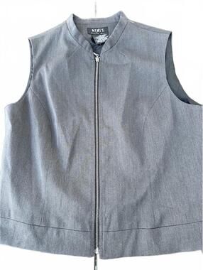 Mixit Gray Zip Front Career Vest Size 10